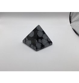 Snowflake Obsidian Pyramid - Gemstone SFOP