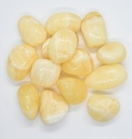 Himalayan Yellow Calcite - Large Gemstone Tumbled