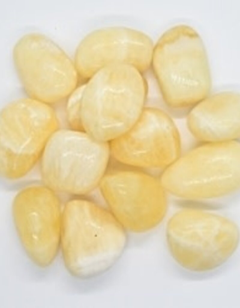 Himalayan Yellow Calcite - Large Gemstone Tumbled