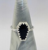 Fancy Coffin Ring - Black Onyx