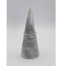 Classic Sterling Silver Pentacle Ring