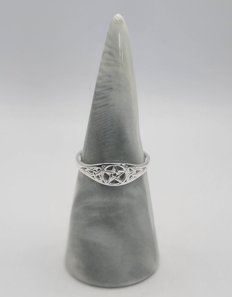Classic Sterling Silver Celtic Pentacle Ring