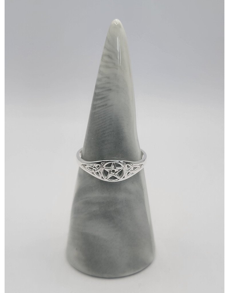 Classic Sterling Silver Celtic Pentacle Ring