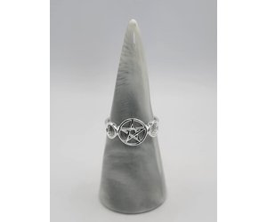 Pentacle ring sterling silver sale