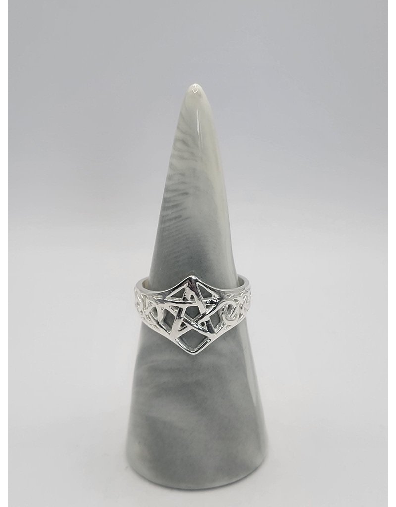 Fancy Sterling Silver Celtic Pentacle Ring