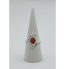 Ring Size 8 - Victorian Vision - Carnelian