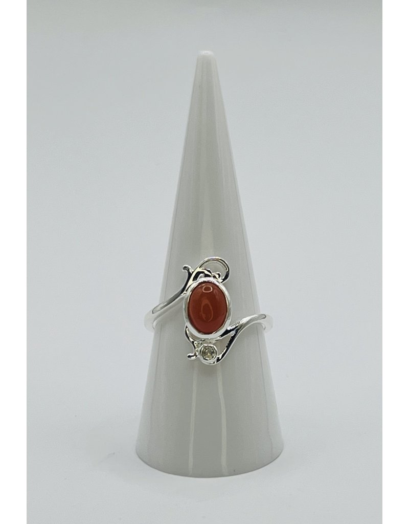 Ring Size 8 - Victorian Vision - Carnelian