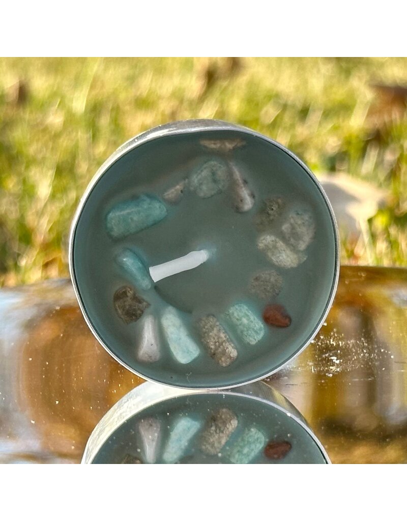 Crystal Infused Tea Light - Amazonite