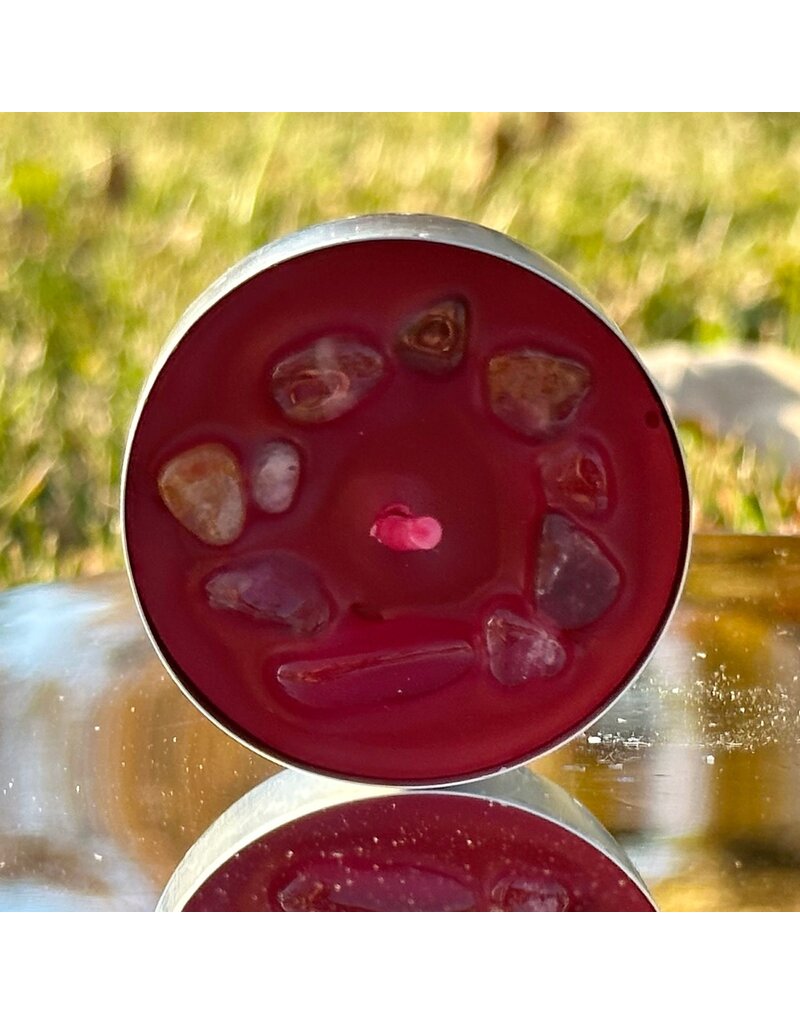 Crystal Infused Tea Light - Fire Quartz / Razz Strawberry