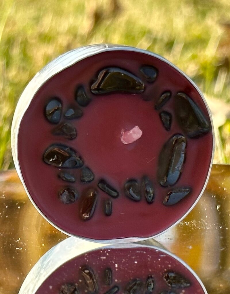 Crystal Infused Tea Light - Garnet / Berry