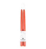 Pair of 12" Hand-Dipped Beeswax Taper Candles - Apricot