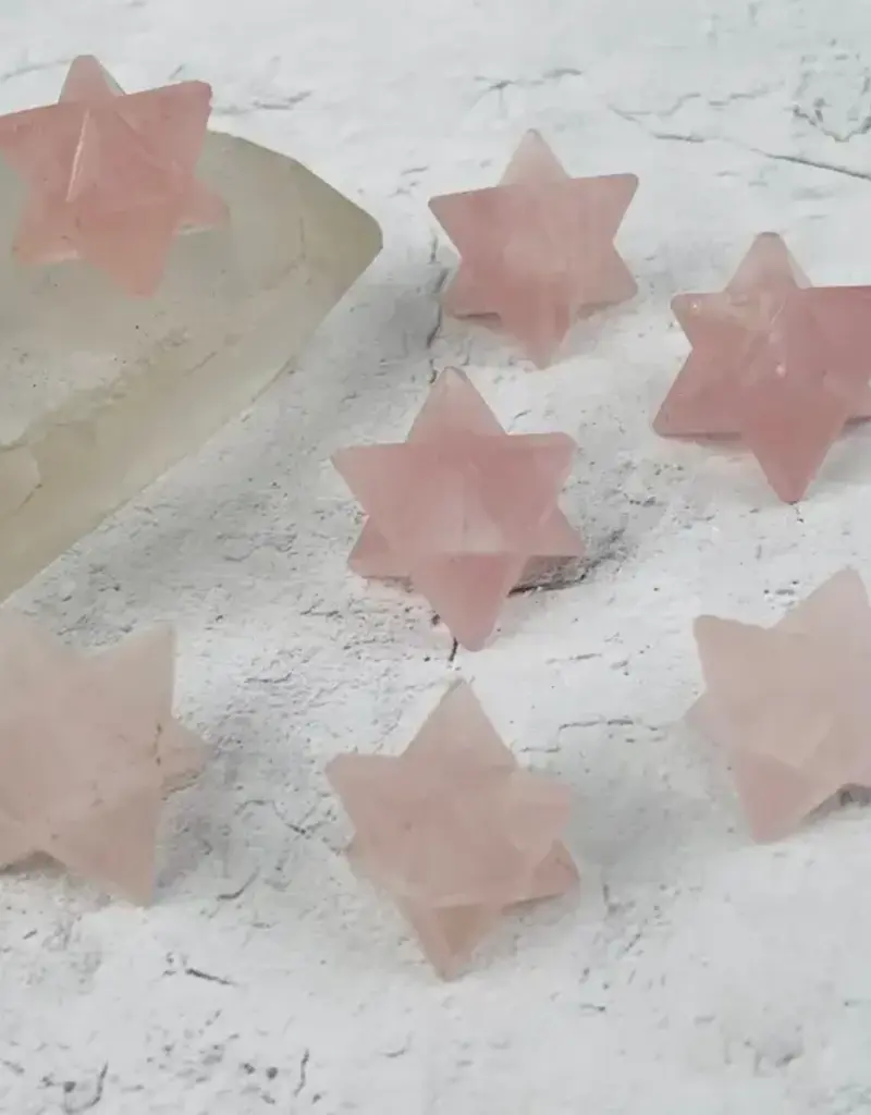 Rose Quartz Merkaba Star