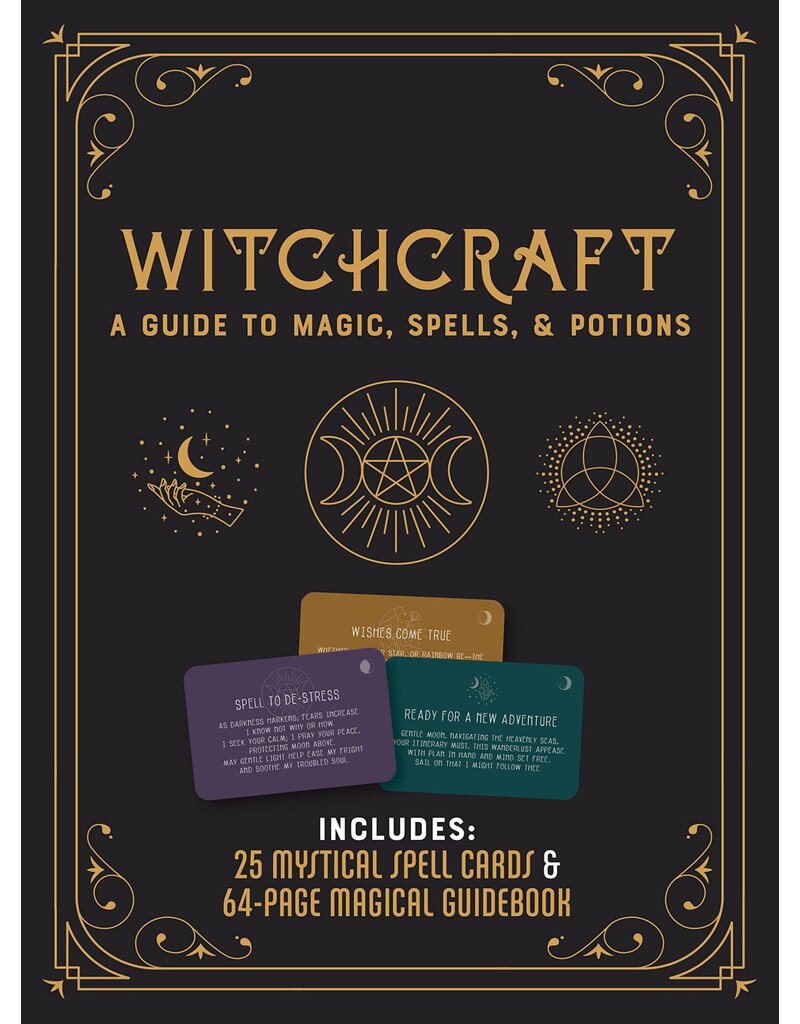 Witchcraft Kit: A Guide to Magic, Spells, and Potions - Includes: 25 Mystical Spell Cards and 64-page Magical Guidebook