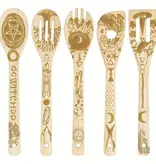 Assorted Kitchen Witch Wooden Spoons