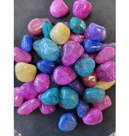 Assorted Color Crackle Quartz  - Gemstone Tumbled