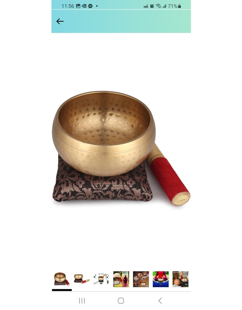 Singing Bowl, Mallet & Cushion - 4" Copper