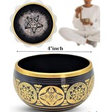 Singing Bowl, Mallet & Cushion - 4" Buddha