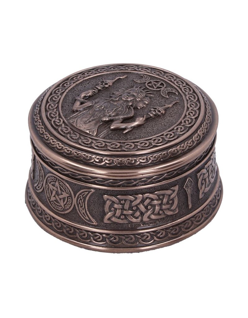 Nemesis Now Triple Moon Goddess Box - 9.5 cm Bronze