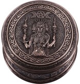 Veronese Design Triple Moon Goddess Box - 9.5 cm Bronze