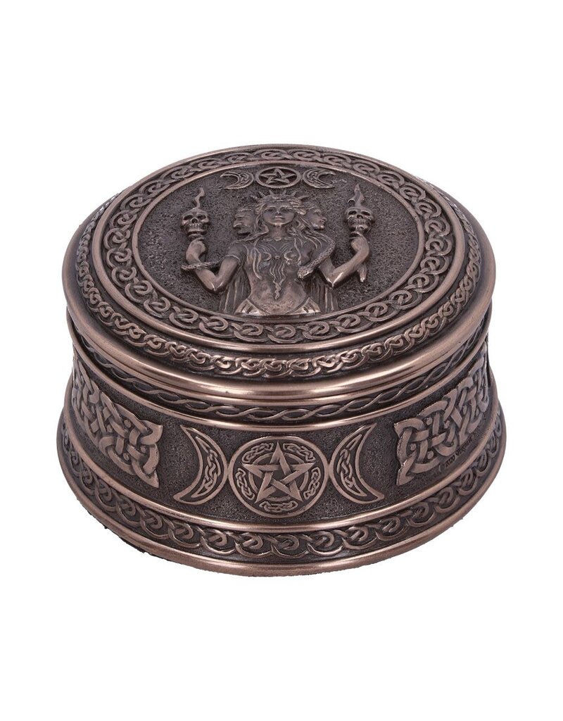 Nemesis Now Triple Moon Goddess Box - 9.5 cm Bronze