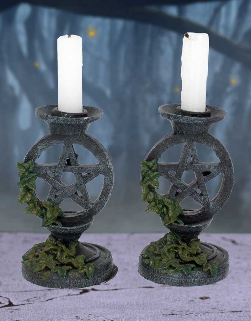 Nemesis Now One Pc. Aged Pentagram Candlestick 13.4cm
