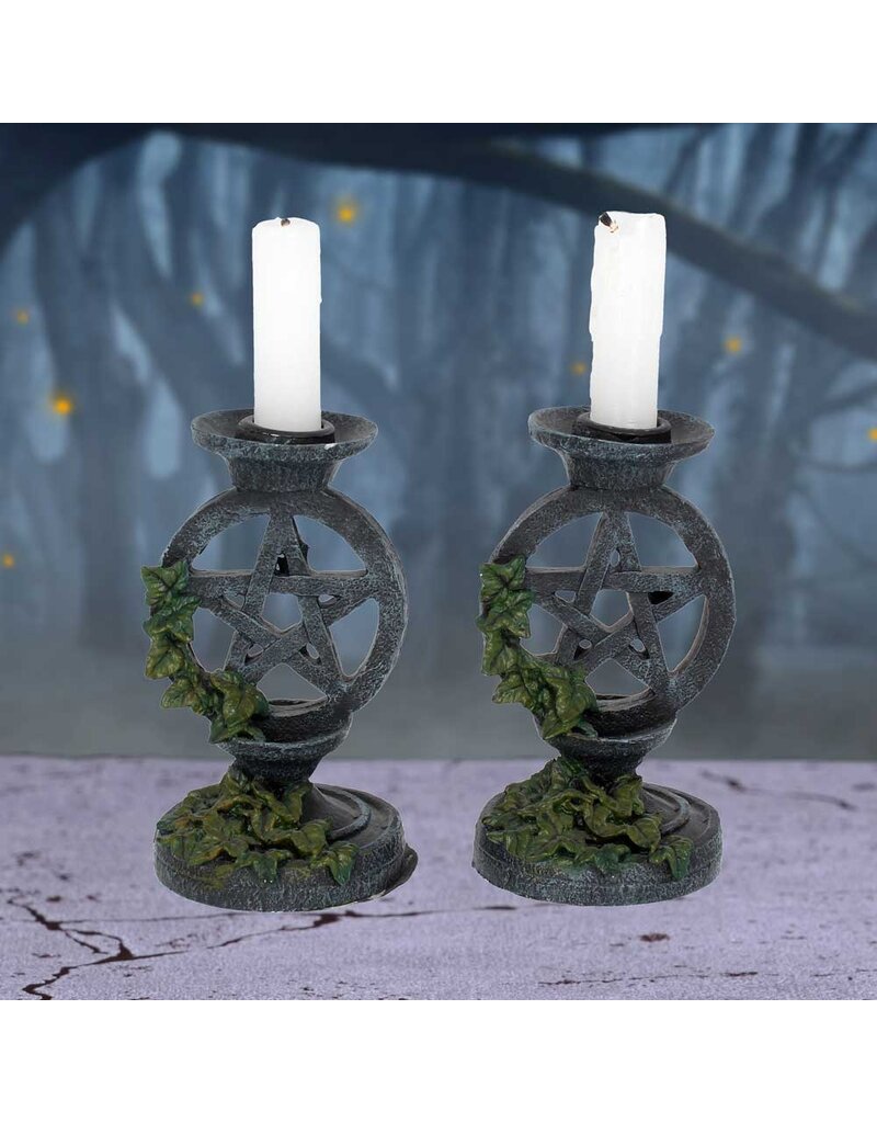 Nemesis Now One Pc. Aged Pentagram Candlestick 13.4cm