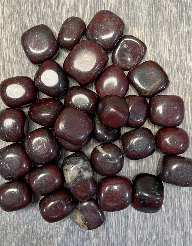 Hematite With Red Jasper - Large Gemstone Tumbled