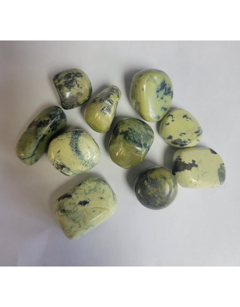 ** Green Serpentine - Medium Gemstone Tumbled