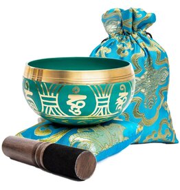 Singing Bowl, Mallet, Bag, Cushion Turquoise