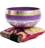 Singing Bowl, Mallet & Cushion - Purple