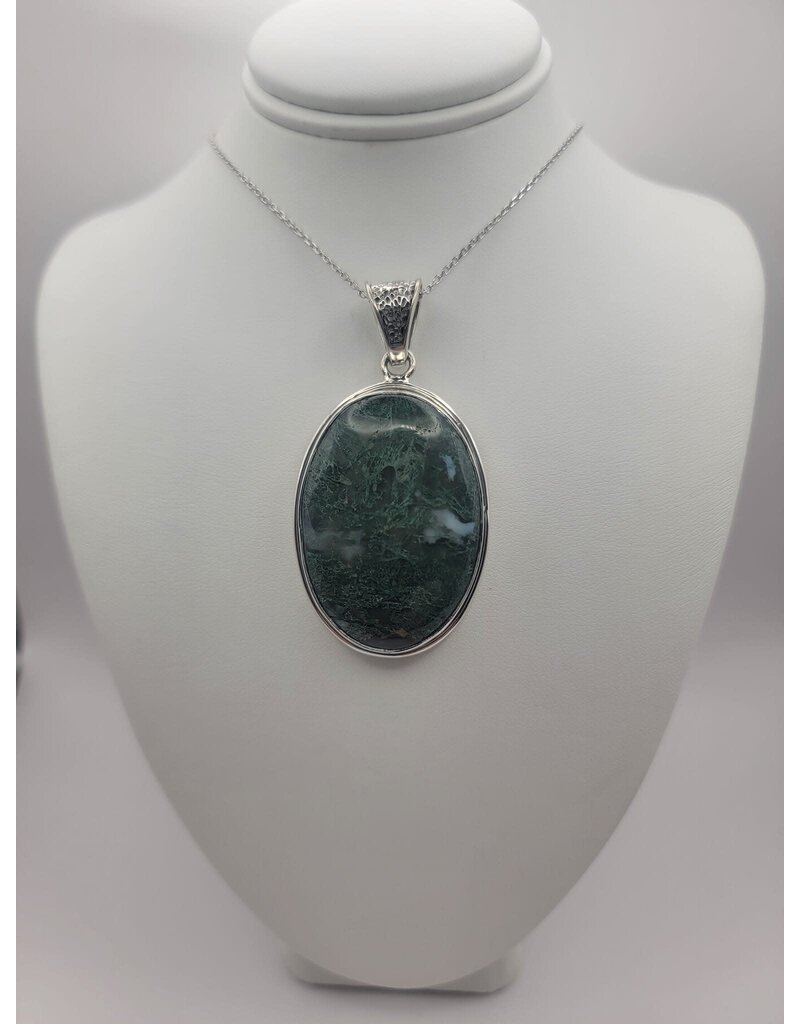 Moss Agate Pendant #5 - Gemstone