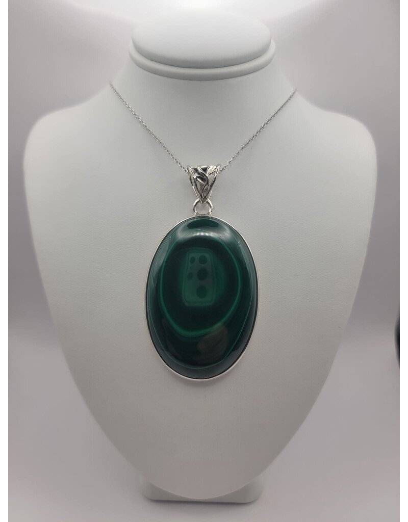 Malachite Pendant #6 - Gemstone