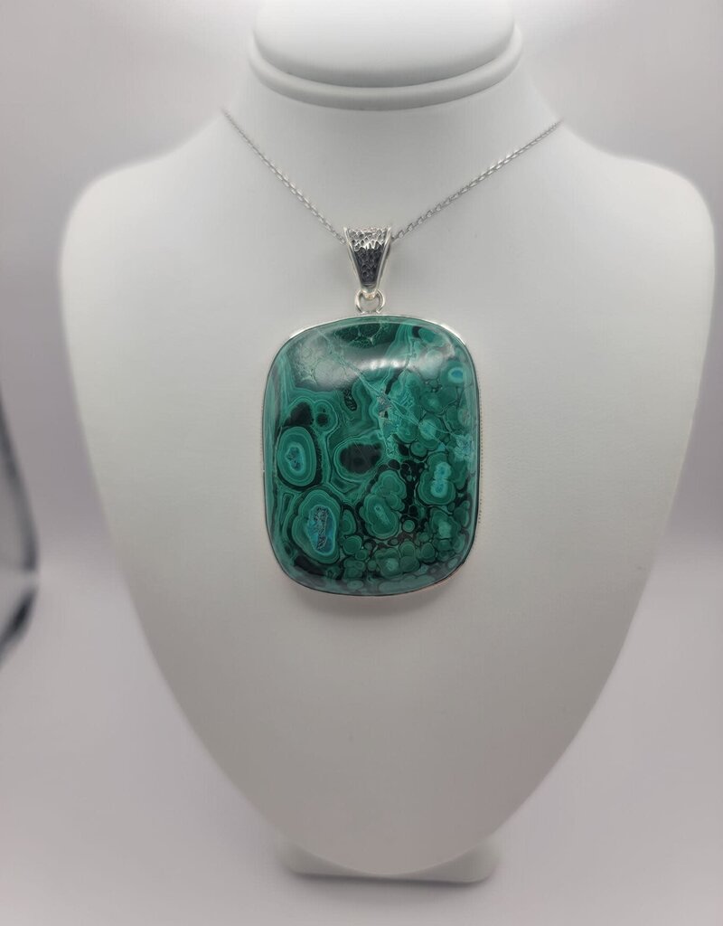Malachite Pendant #8 - Gemstone