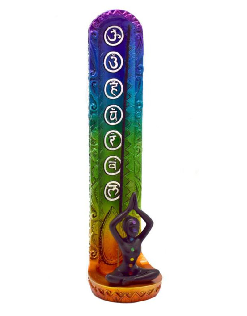 7 Chakra Stone Standing Incense Burner