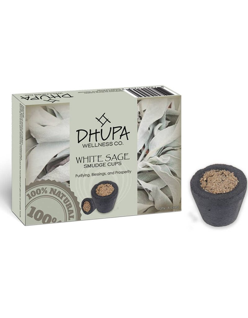 White Sage Box  6 Smudge Cups