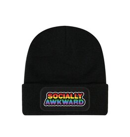 Socially Awkward Black Beanie Toque