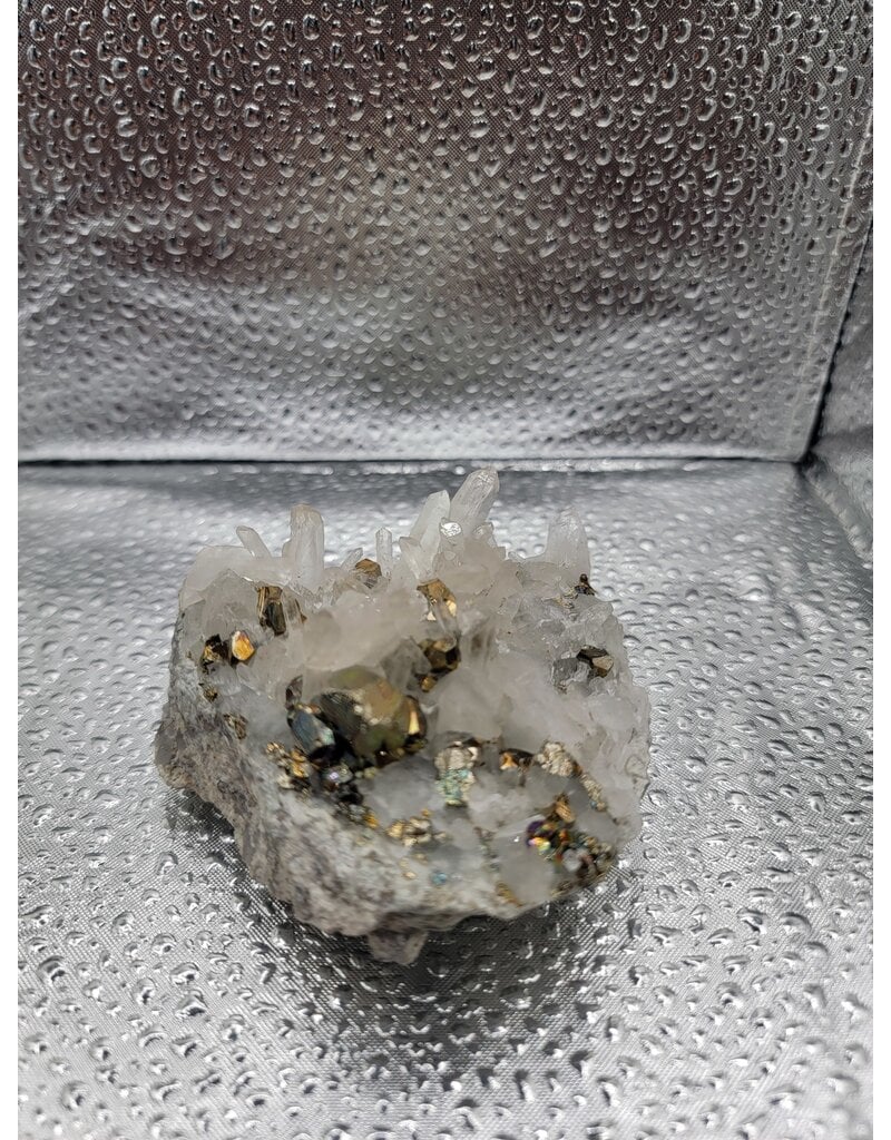 Pyrite & Quartz Cluster - Gemstone 12