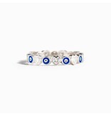 Evil Eye Eternity Ring SS 925 - Size 6