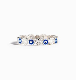 Ring Size 7 - Evil Eye Eternity SS 925