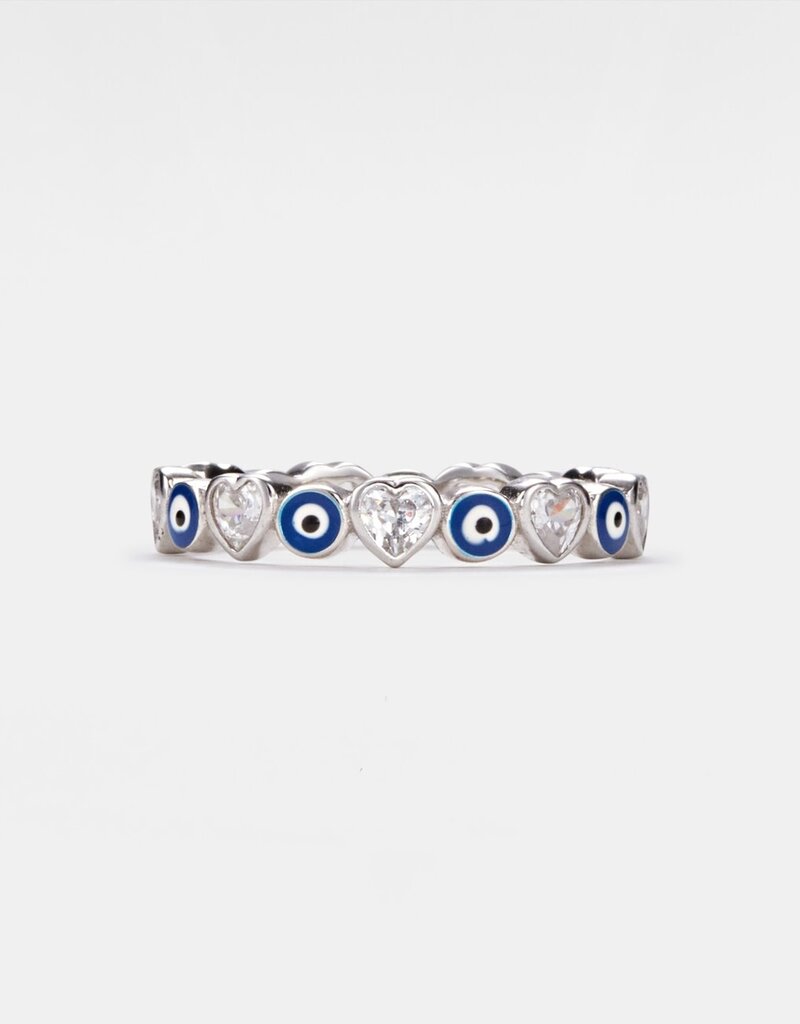 Ring Size 7 - Evil Eye Eternity SS 925