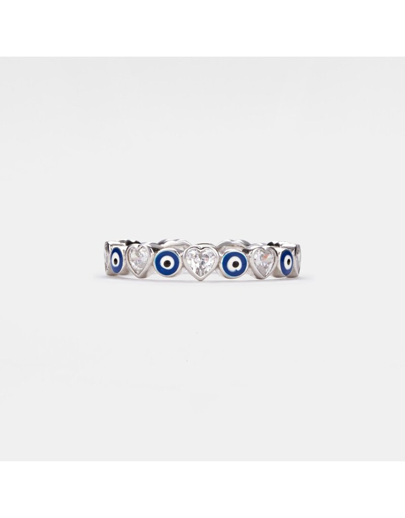 Ring Size 7 - Evil Eye Eternity SS 925