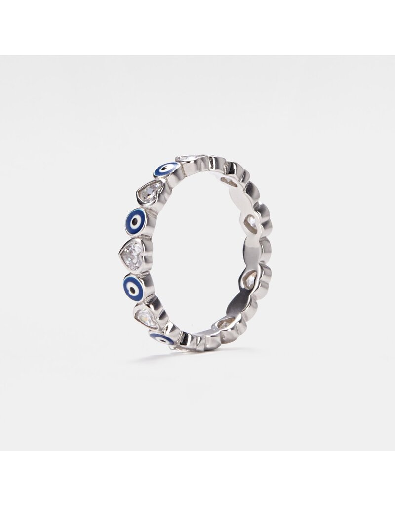 Ring Size 7 - Evil Eye Eternity SS 925