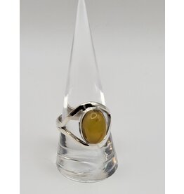 Ring Size 9.5 - Sterling Silver - Amber