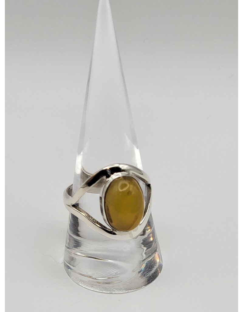 Ring Size 9.5 - Sterling Silver - Amber