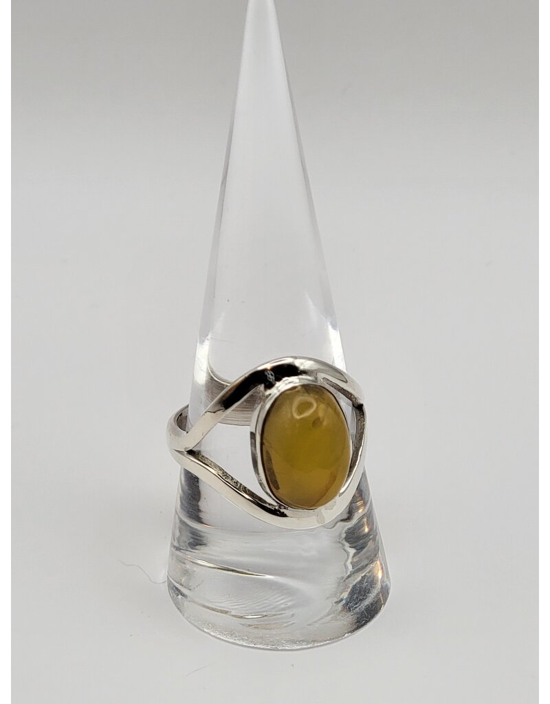 Ring Size 9.5 - Sterling Silver - Amber