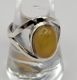 Ring Size 9.5 - Sterling Silver - Amber