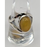 Ring Size 9.5 - Sterling Silver - Amber