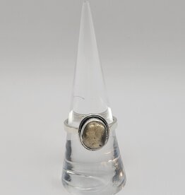 Ring Size 7.5 - Sterling Silver - Citrine