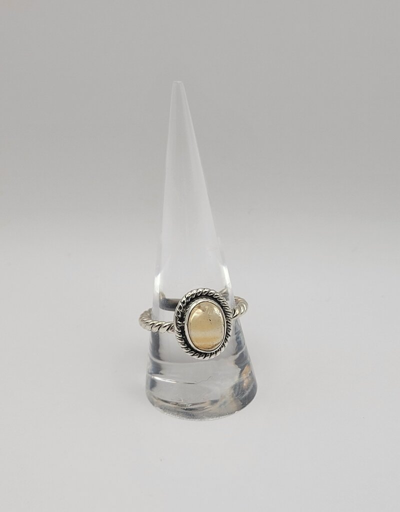 Ring Size 9.5 - Sterling Silver - Citrine