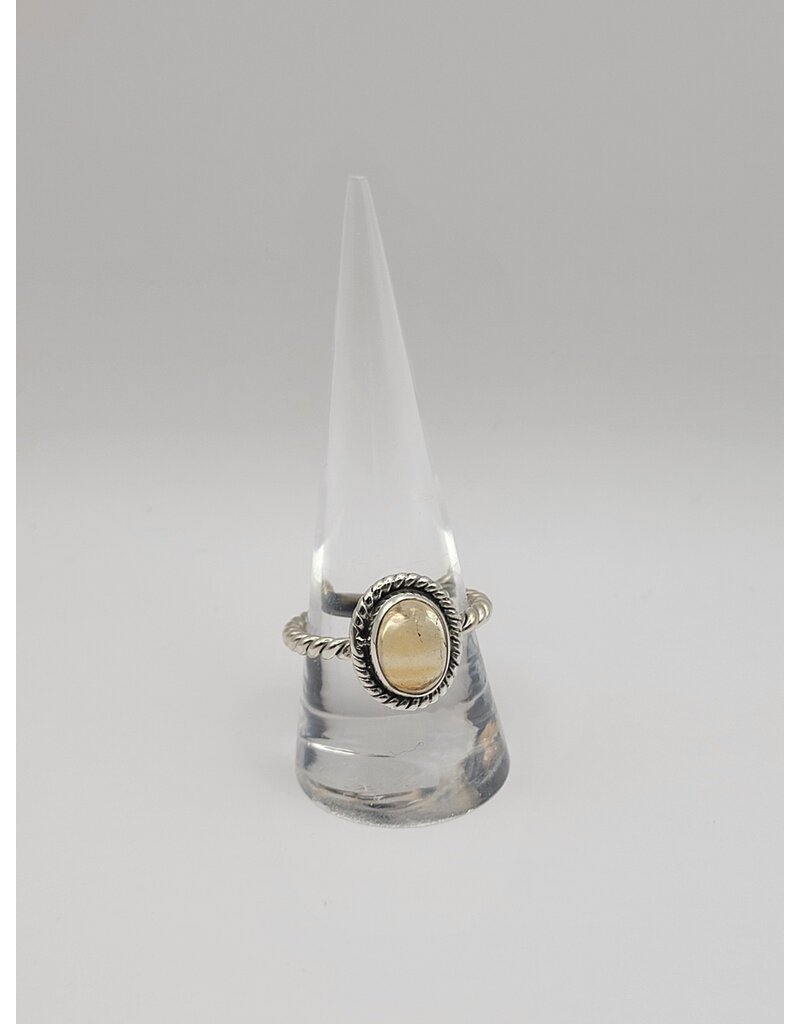 Ring Size 9.5 - Sterling Silver - Citrine
